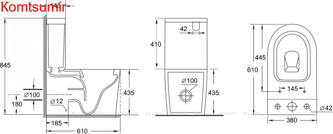 Унитаз напольный Aquanet Rimless Atago 2.0 C1 LX-2904