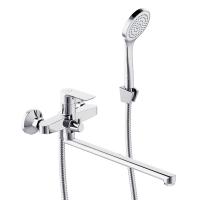 Damixa 479500000 Apollo Смеситель для ванной и душа с универсальным изливом и душ.набором, хром