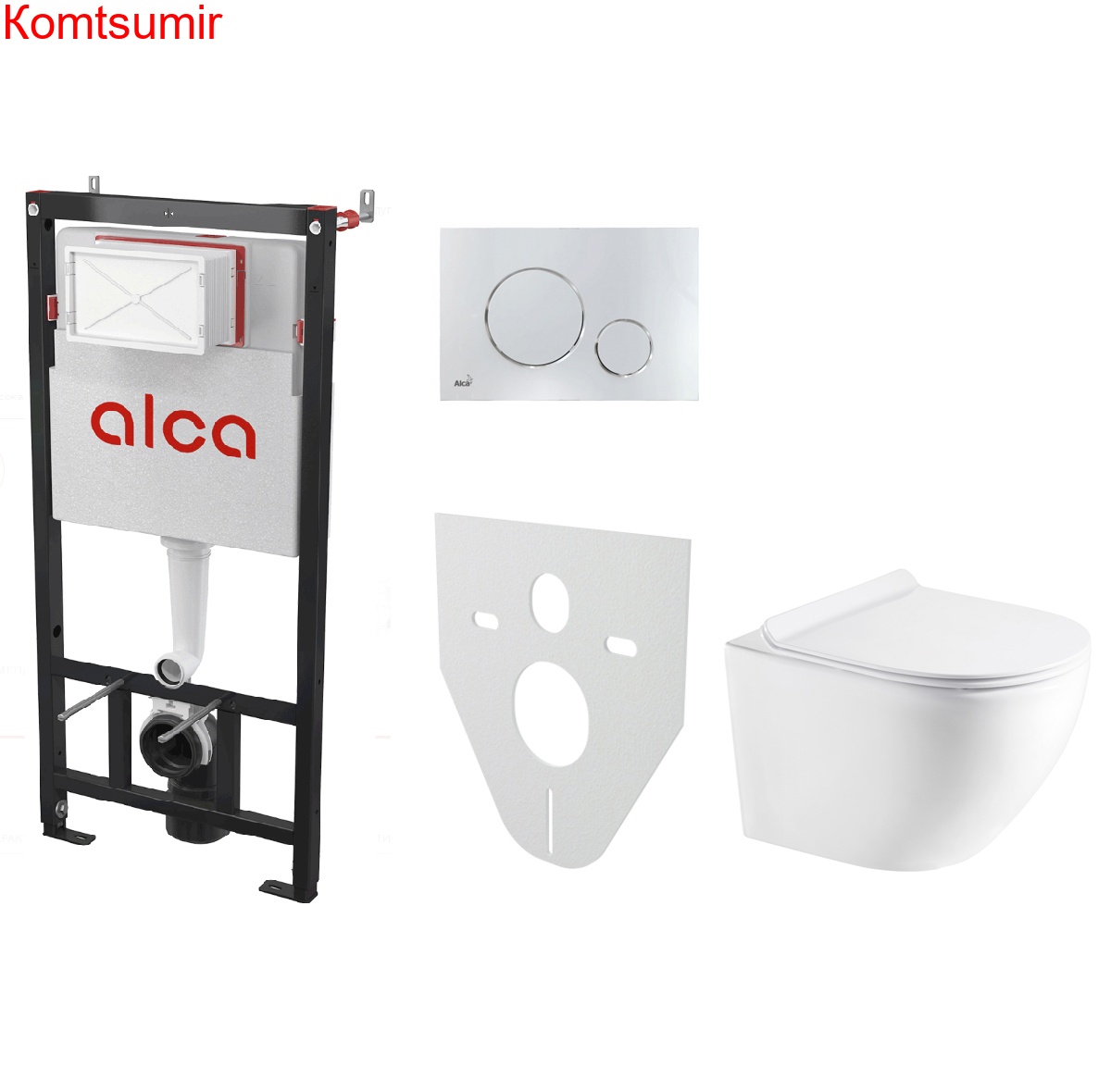 Сет инсталляция Alсa AM101/1120-4:1 RU M671-0001 + унитаз Gloria AZ-2003 с сиденьем микролифт