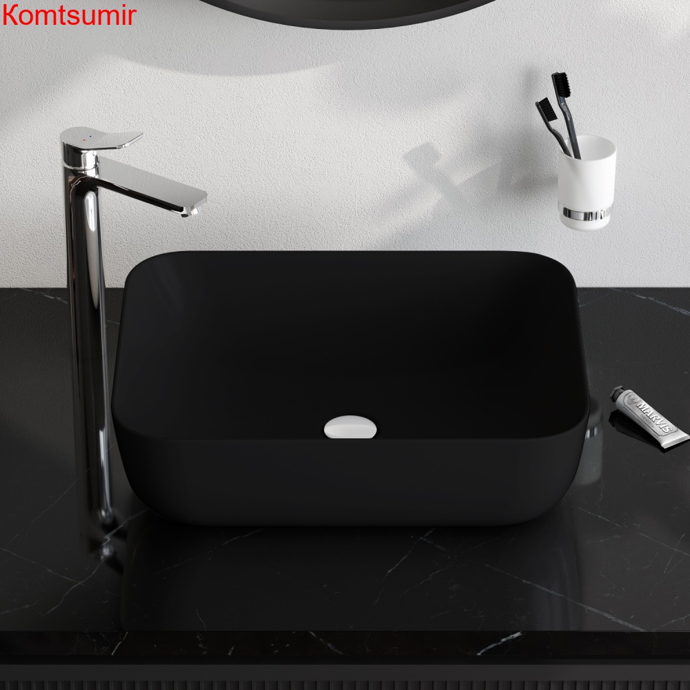 M8FWCC10510BM Func Раковина накладная, прямоугольник, 51 см, цвет черный матовый