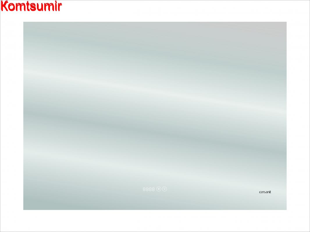 Зеркало: LED 060 pro 80*60, с подсветкой, антизапотевание, часы, Сорт1