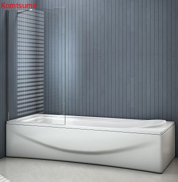 Шторка на ванну жёст. 80х140 Good Door BS-80-C-CH Screen ПД00097 неподвижная