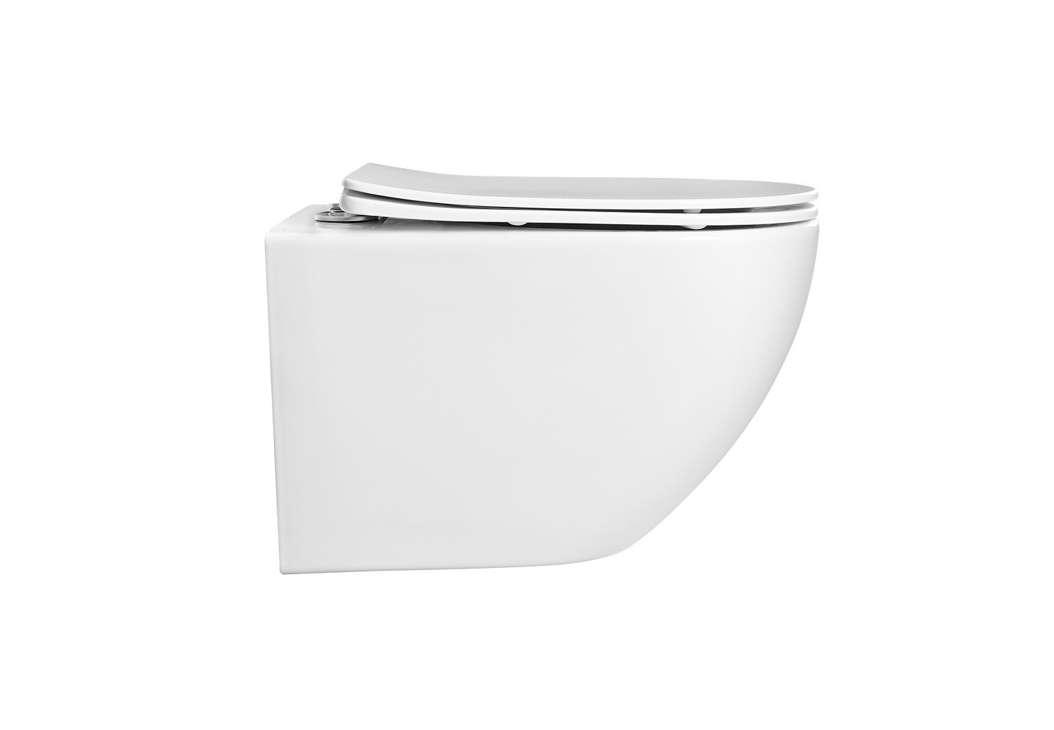 Унитаз подвесной безободковый AQUATEK ЕВРОПА AQ1901-00 525*360*320 мм, горизонтальный выпуск, тонкое сиденье с механизмом плавного закрывания, крепеж