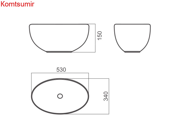 Раковина Sanita Luxe Ringo Slim, белая (RNGSLWB01S)