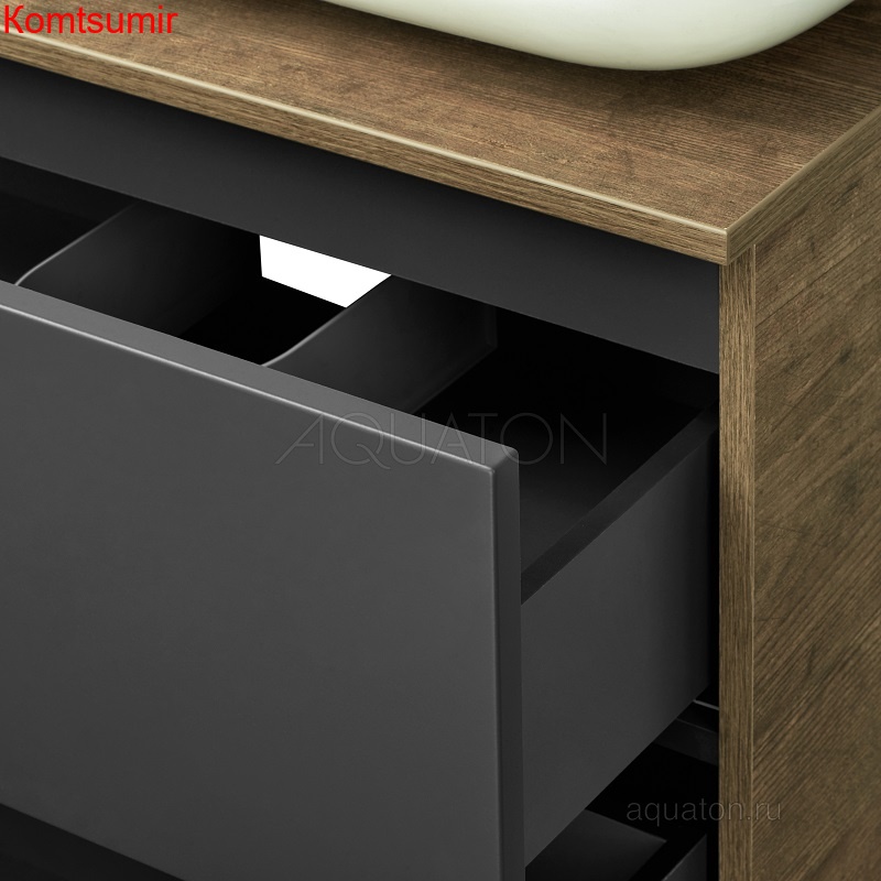 Тумба под раковину AQUATON Терра 105 подвесная, Дуб Кантри/Антрацит (1A246901TEKA0) Тумба под раковину AQUATON Терра 105 подвесная, Дуб Кантри/Антрацит (1A246901TEKA0)