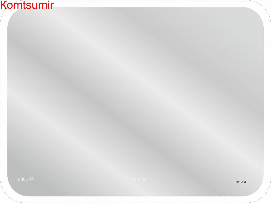 Зеркало: LED 070 pro 80*60, с подсветкой, сенсор, антизапотевание, ф-ция звонка, часы, Bluetooth, Сорт1