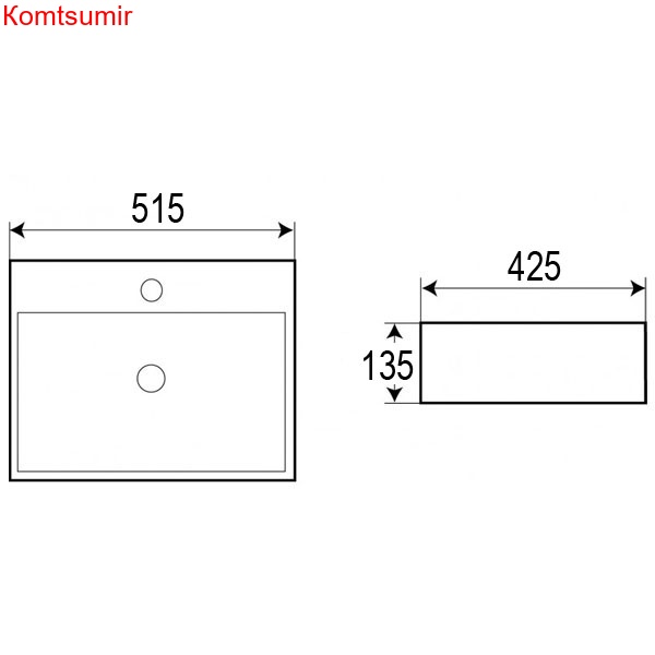 Раковина Azario накладная 515x425x135 белый (AZ-2173-S SP)