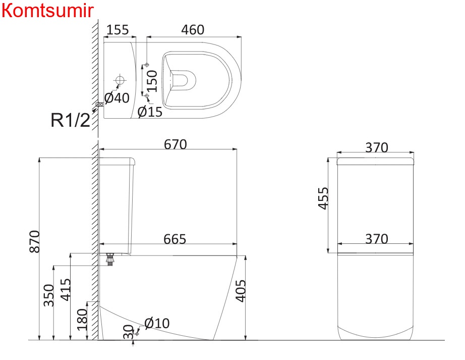 Creo Ceramique RENNES Унитаз-компакт с быстросъемным сидением микролифт, безободковый