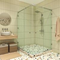 Душевое ограждение 100х100 "GLASS" Раздвижное с угла, фурнитура хром, прозрачное стекло, 6мм. Душевое ограждение 100х100 "GLASS" Раздвижное с угла, фурнитура хром, прозрачное стекло, 6мм.