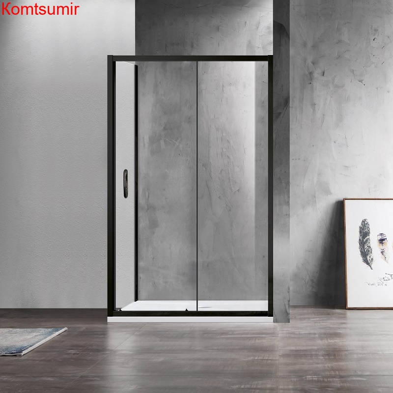 Душевое ограждение Azario 1200*800*2000, L/R БЕЗ ПОДДОНА, открывание направо, черный профиль