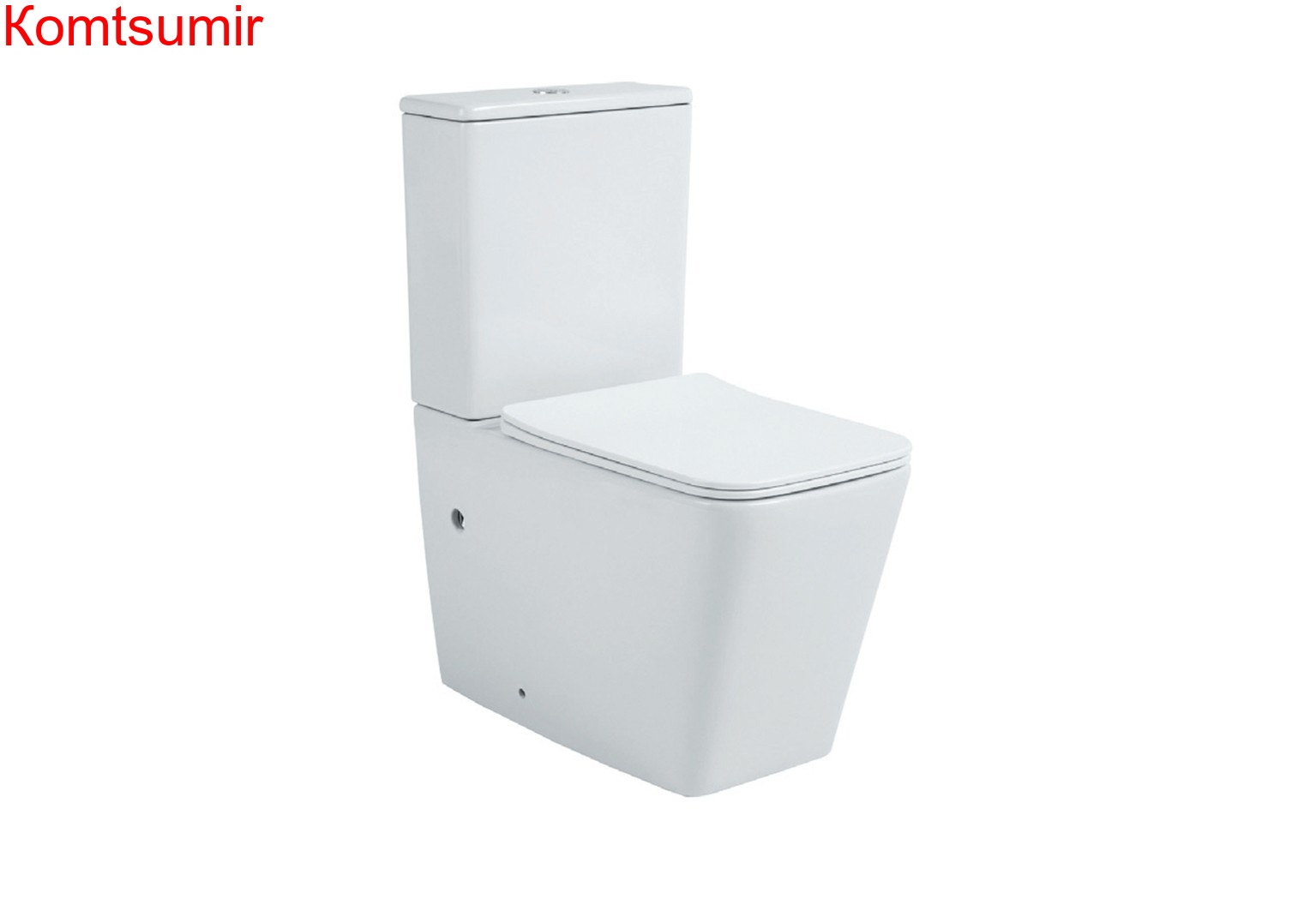 Унитаз-компакт напольный безободковый с бачком AQUATEK ЛИБРА NEW AQ1263N-00 635*385*820 мм, горизонтальный выпуск, тонкое сиденье с механизмом плавного закрывания, крепеж