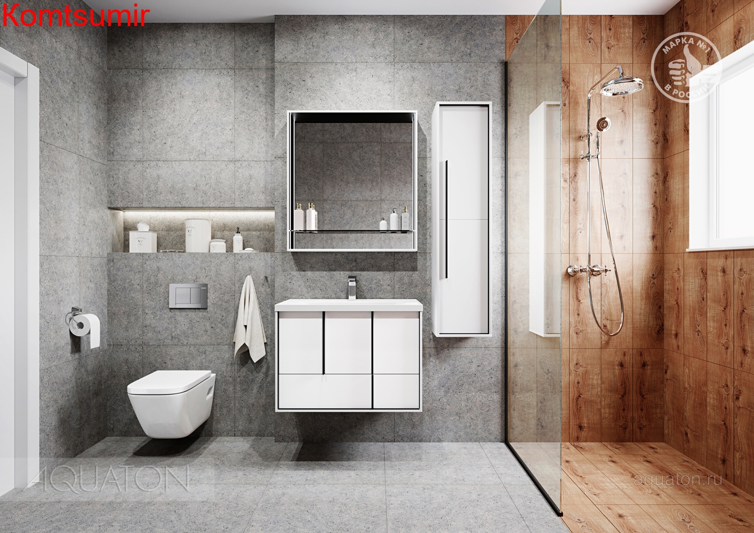 Зеркало-шкаф AQUATON Ривьера 80 белый (1A239102RVX20)