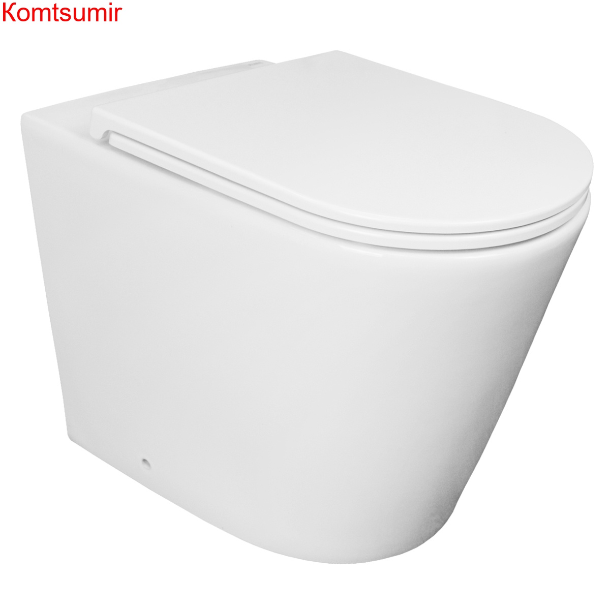 Унитаз напольный Azario Teramo 580х360х430 приставной, быстросъемное сиденье с микролифтом (AZ-1003N)