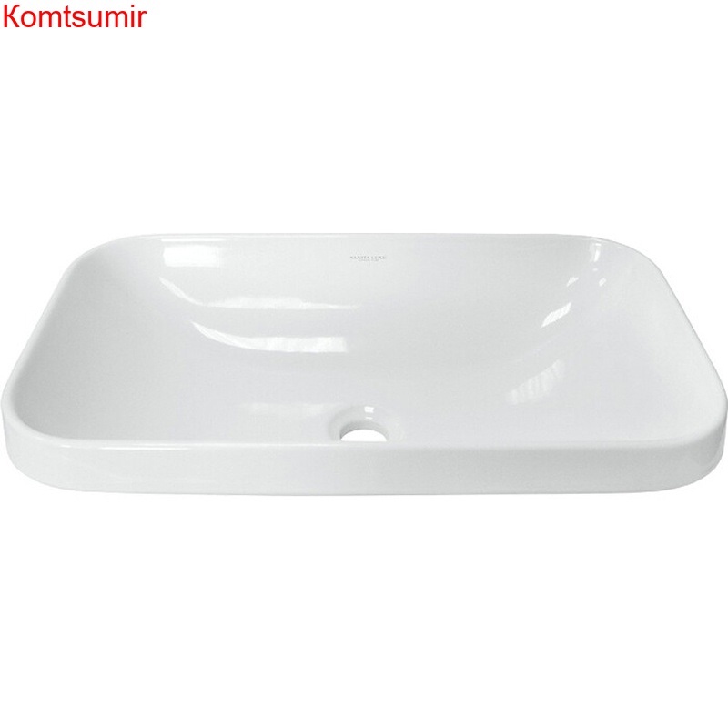 Раковина встраиваемая сверху Sanita Luxe Infinity Inside 60х36х14.5, фарфор, цвет Белый (WB.IN/Infinity/60-N/WHT.G/S1)