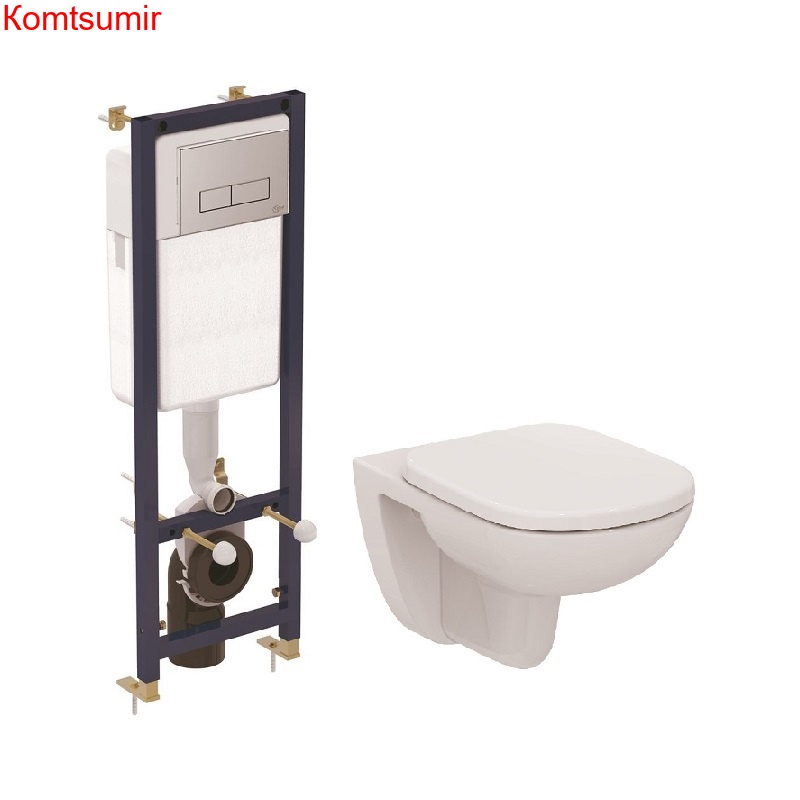 Набор TEMPO Ideal Standart (Инсталляция W3710AA + унитаз подвесной T331101 + сиденье с крышкой микролифт T679401)