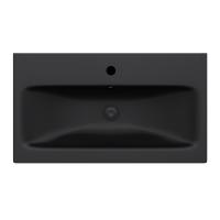 M90WCC0752BM GEM, Раковина мебельная, керамическая, 75 см, встроенная, цвет: черный матовый