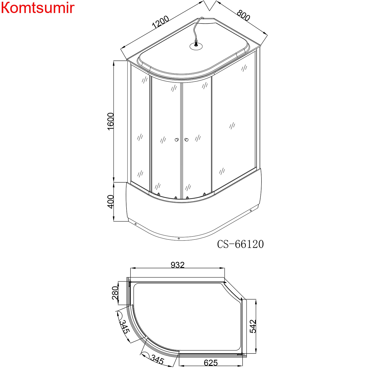 Душевая кабина Loranto 120х80х215, поддон 40 см (CS-66120R F) Душевая кабина Loranto 120х80х215, поддон 40 см (CS-66120R F)