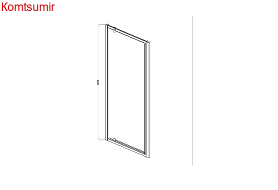 Aquatek Душевая дверь, распашная 200х90, хром