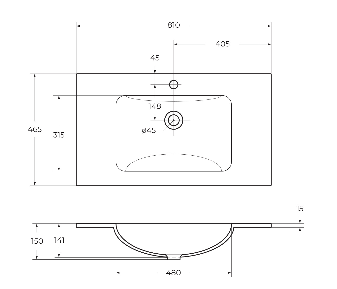 Стеклянная раковина BelBagno BB810/465-LV-VTR-BL