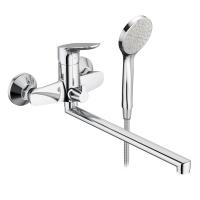 Damixa 779500001 Jupiter, смеситель для ванны и душа с универсальным изливом и душевым комплектом, хром