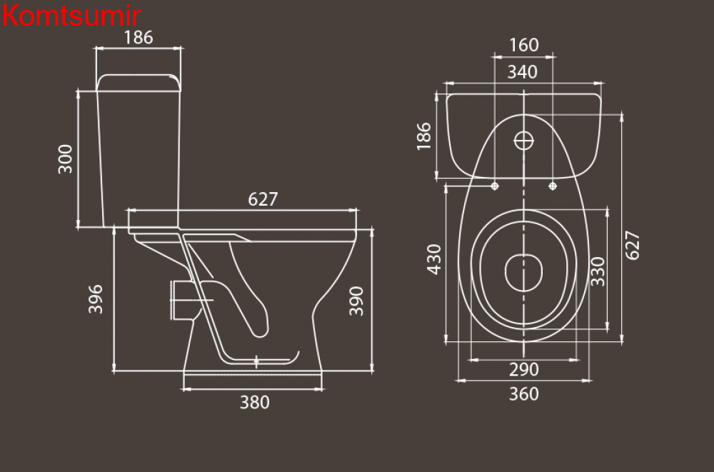 Унитаз-компакт Pro бел.
