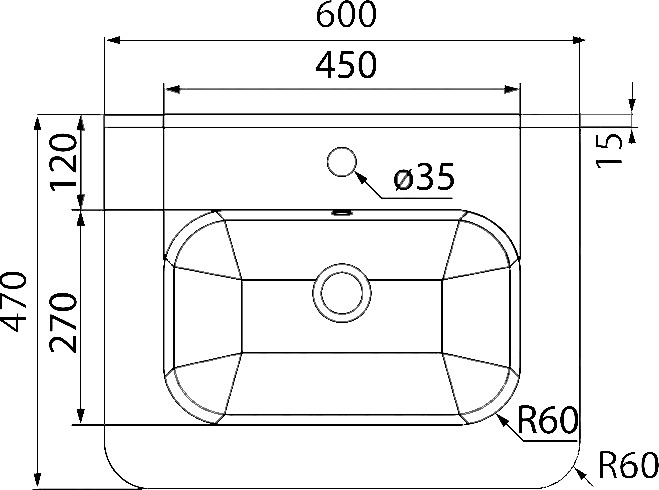 Мебельная раковина Iddis 0106000I28