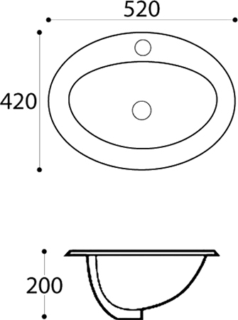 Раковина MELANA MLN-307