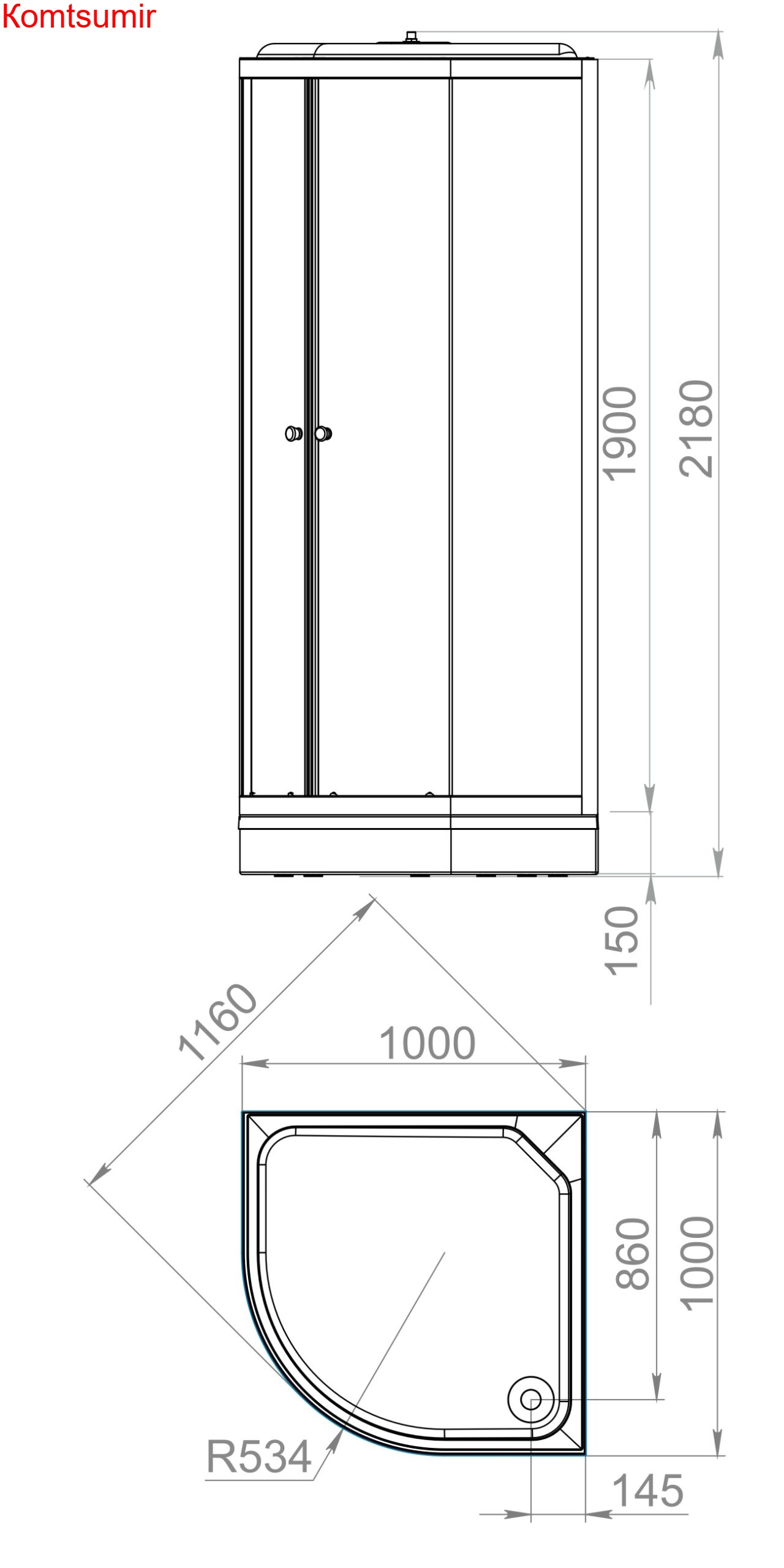 Душевая кабина DOMANI-Spa Delight Slim 110 (100*100) Душевая кабина DOMANI-Spa Delight Slim 110 (100*100)
