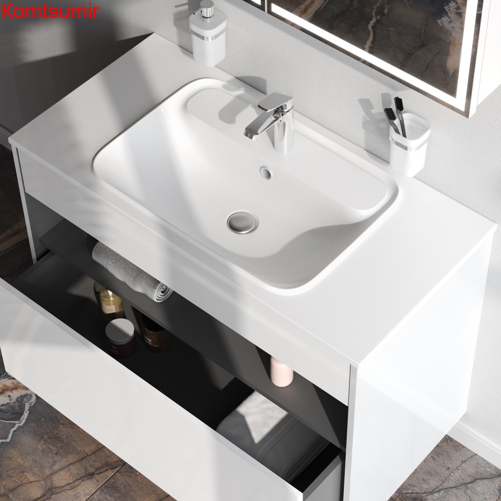 M8FFUX1001WG Func, База с нишей, 1 ящик (pull-out), 100 см, цвет белый глянец M8FFUX1001WG Func, База с нишей, 1 ящик (pull-out), 100 см, цвет белый глянец