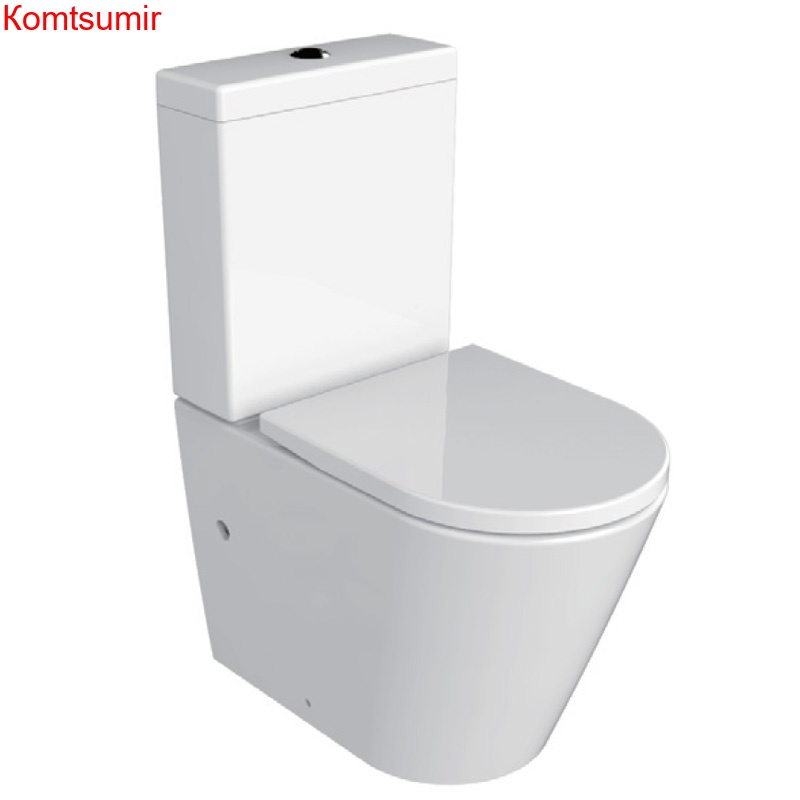 Унитаз компакт напольный Azario Luana 615х375х840 безободковый с сиденьем микролифт (AZ-8593)