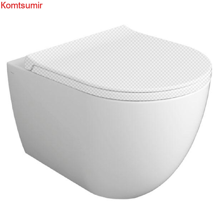 Унитаз подвесной Simas Vignoni 370х480х340 безободковый, с креплением F85, укороченный XS, белый (VI28bi)