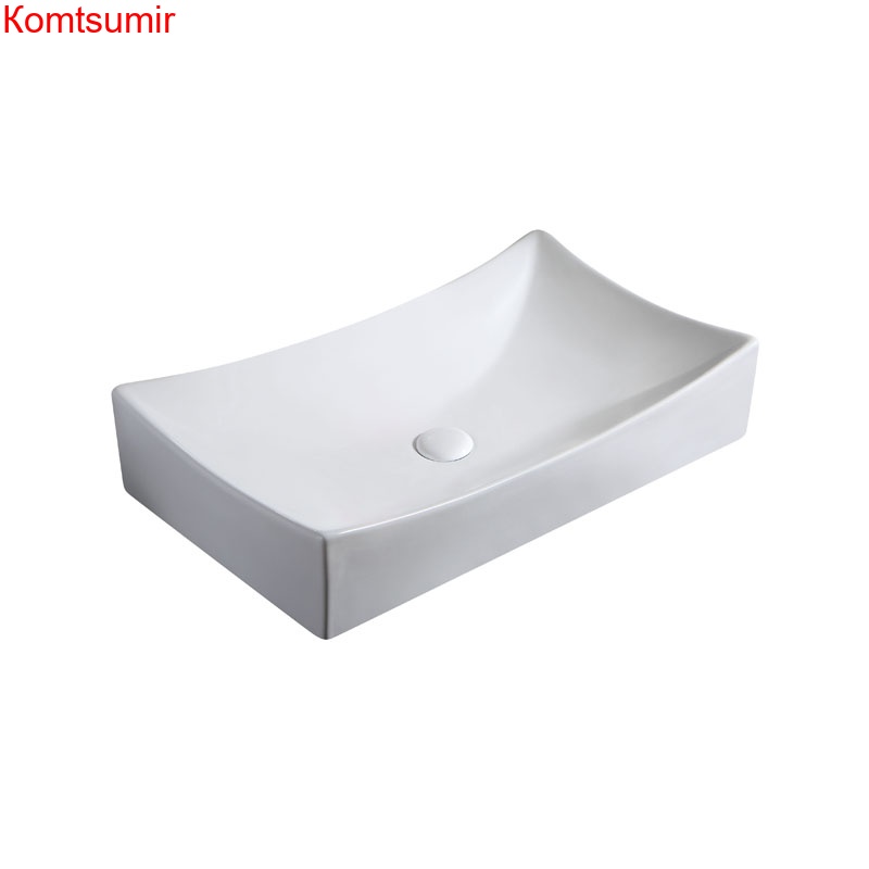 Раковина Azario 65,5х39.5х14 накладная, прямоугольная, белая (AZ416)