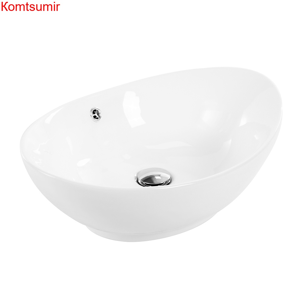 Раковина керамическая накладная, овальная BB1087