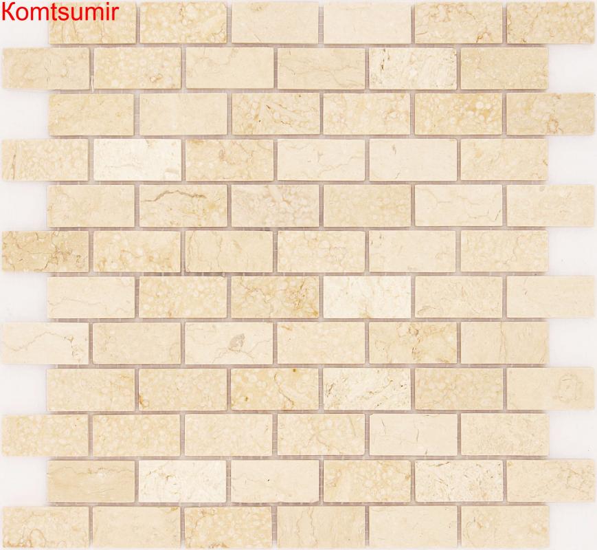 Мозаика Caramelle Mosaic Botticino POL 23x48x7 Мозаика Caramelle Mosaic Botticino POL 23x48x7