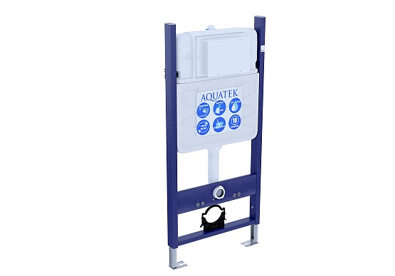 Инсталляция для подвесного унитаза (без верхней планки) Aquatek ECO Standart, 1130*500*100 мм + звукоизоляционная прокладка Инсталляция для подвесного унитаза (без верхней планки) Aquatek ECO Standart, 1130*500*100 мм + звукоизоляционная прокладка