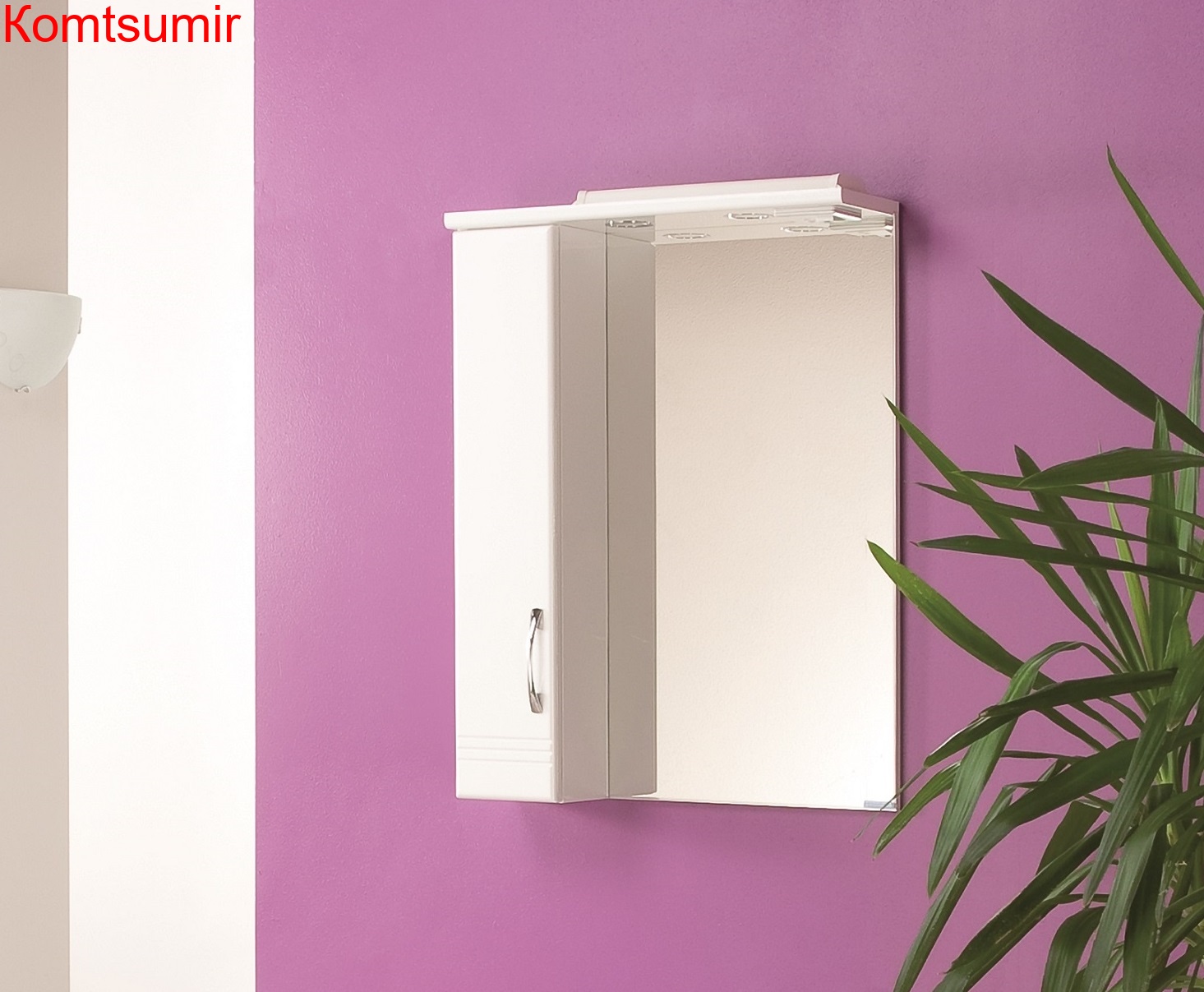 Зеркало-шкаф AQUATON ОНДА-60 левый, белый (1A009802ON01L)