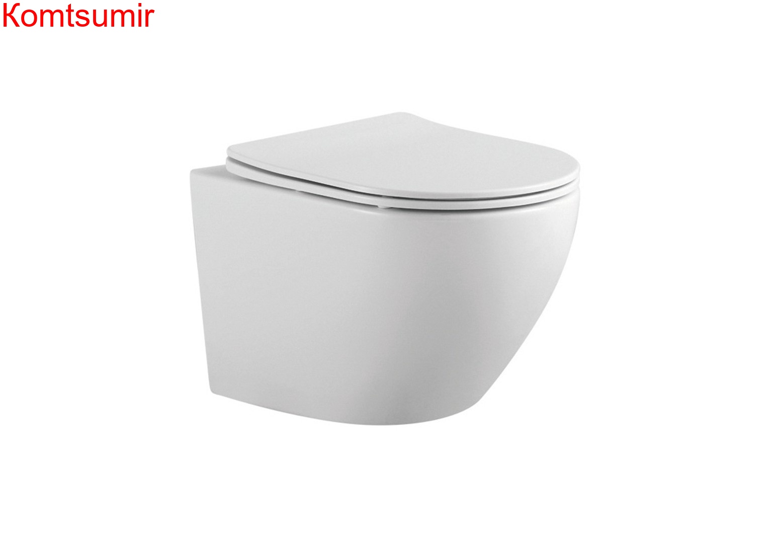 Унитаз подвесной безободковый AQUATEK ЕВРОПА AQ1901-00 525*360*320 мм, горизонтальный выпуск, тонкое сиденье с механизмом плавного закрывания, крепеж