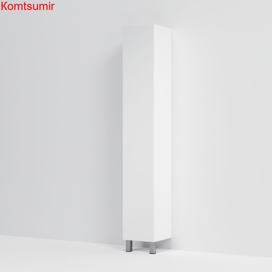 M90CSR0306WG GEM, шкаф-колонна, напольный, правый, 30 см, двери, push-to-open, цвет: белый, глянец