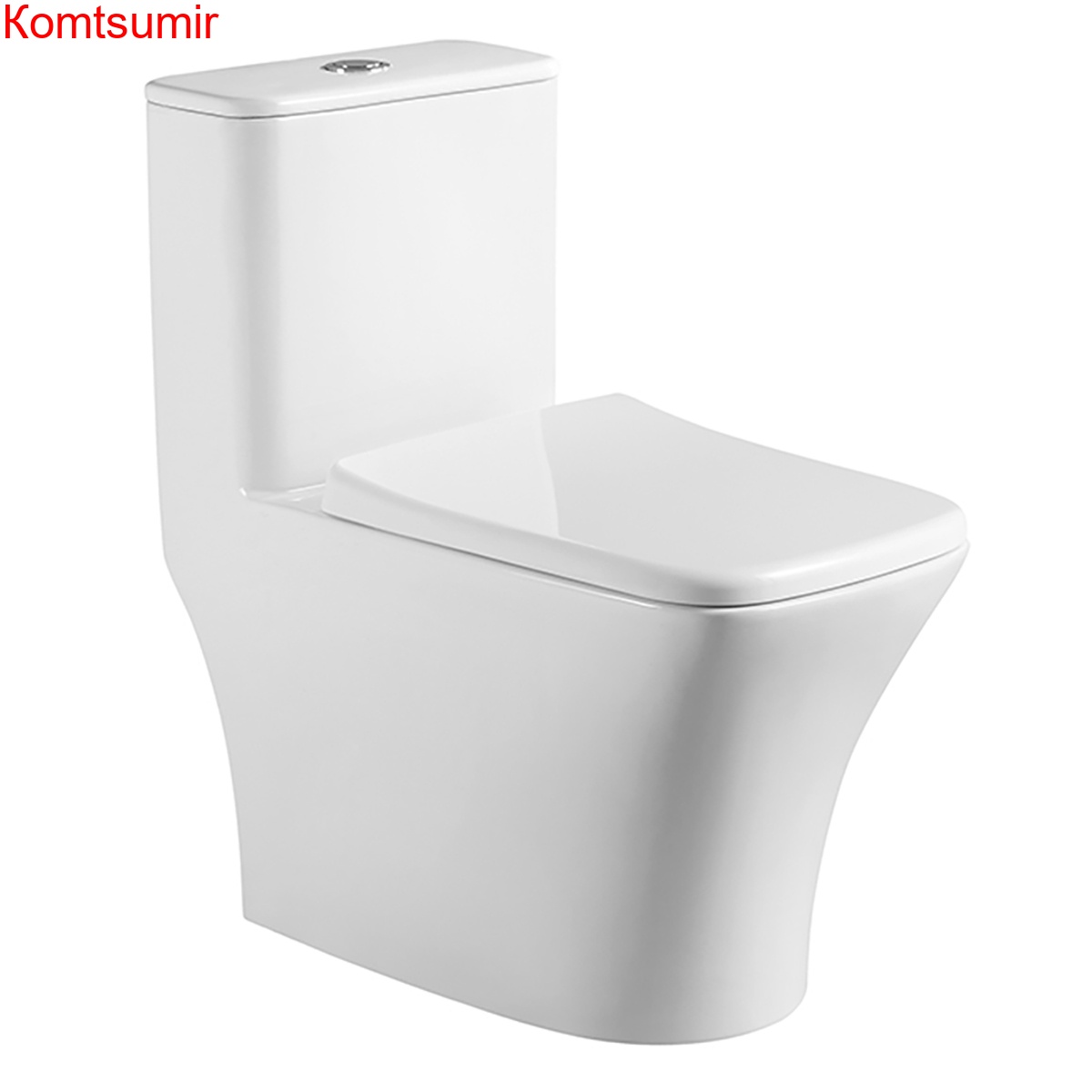 Унитаз-моноблок AZARIO Teano 695x370x740 напольный, горизонтальный слив, сиденье дюропласт микролифт (AZ-8621)