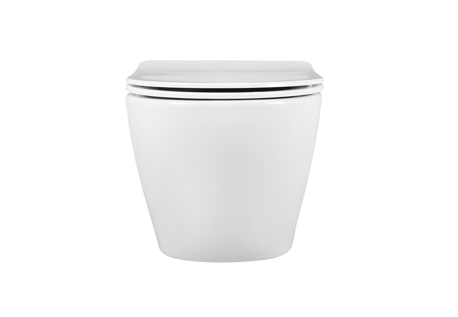 Унитаз подвесной безободковый AQUATEK ЕВРОПА AQ1901-00 525*360*320 мм, горизонтальный выпуск, тонкое сиденье с механизмом плавного закрывания, крепеж