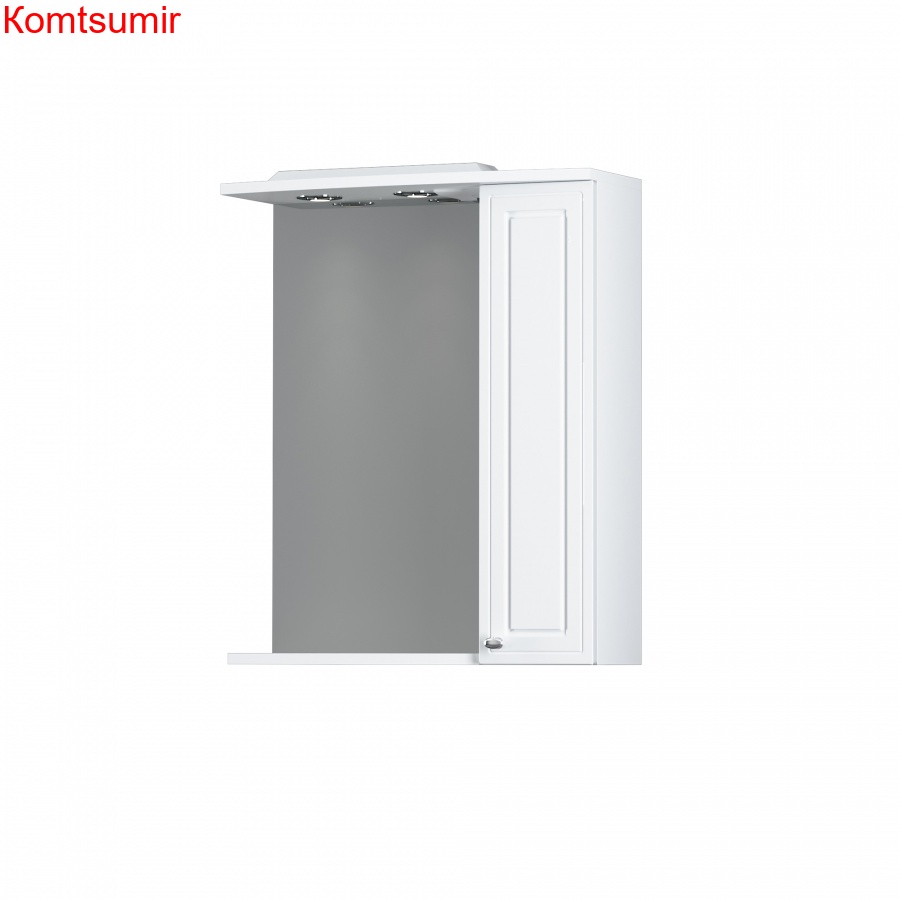 M41MPR0601WG Palace One, зеркало, частично зеркальный шкаф, правый, 60 см, с подсветкой, белый