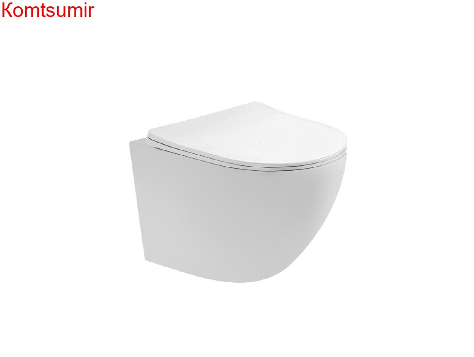 Унитаз-компакт безободковый Aquatek ЕВРОПА AQ1900T-00, 490*360*320 мм, смыв TORNADO, горизонтальный выпуск, тонкое сиденье с механизмом плавного закрывания, крепеж