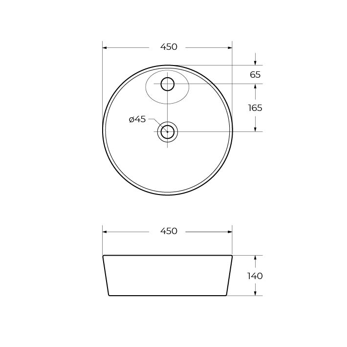 Раковина накладная керамическая BB1306