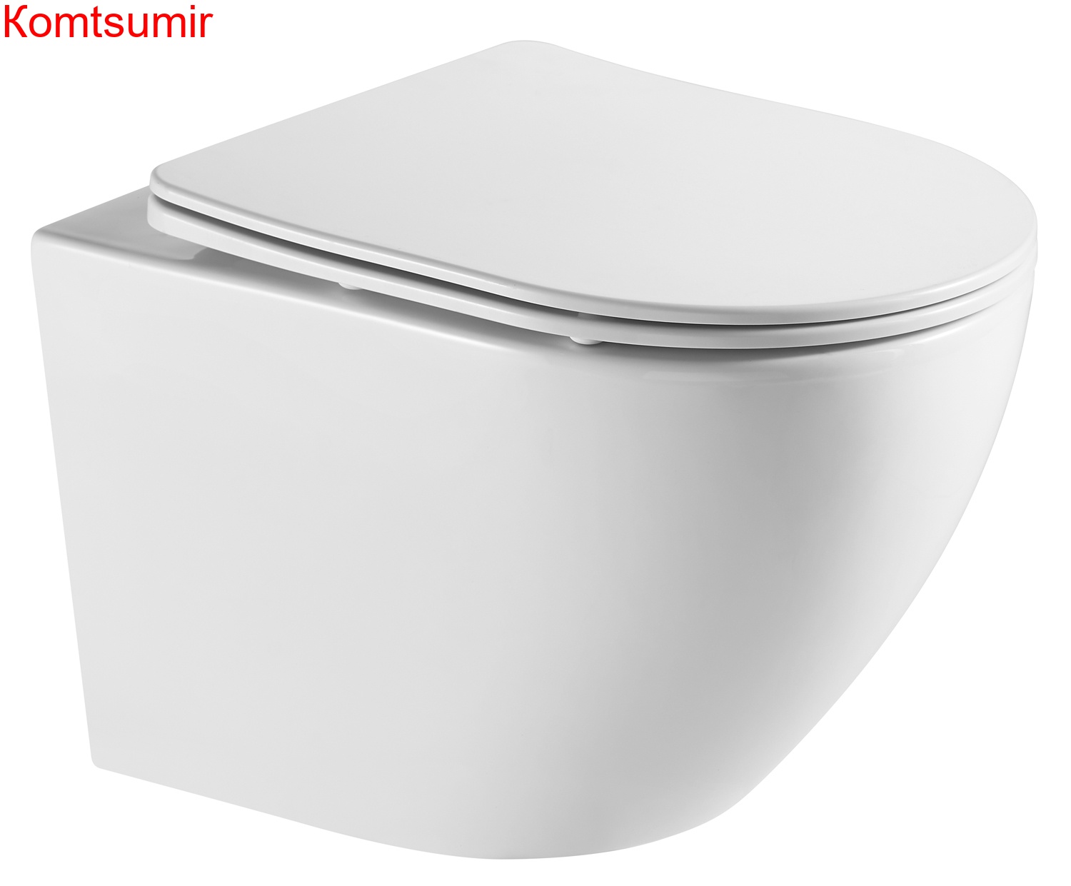 Унитаз подвесной Azario Grado 490х365х370 безободковый с системой антивсплеск (Торнадо) в комплекте с сидением микролифт (AZ-0046-UQ)