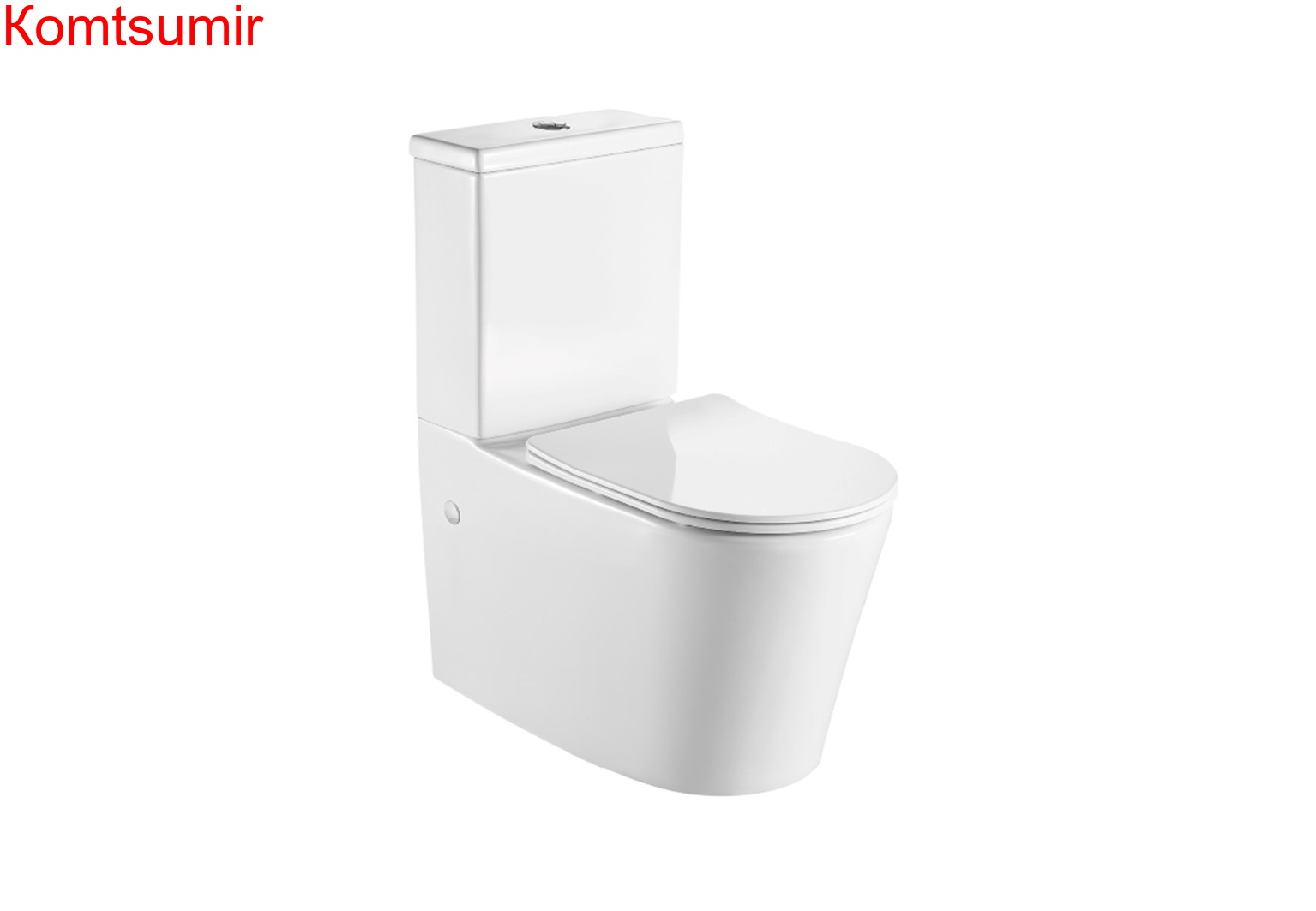 Унитаз-компакт напольный безободковый с бачком AQUATEK ОБЕРОН AQ1273S-00 591*362*820 мм, горизонтальный выпуск, тонкое сиденье с механизмом плавного закрывания, крепеж