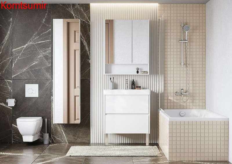 Зеркальный шкаф Aquaton Сканди 70 Белый (1A252202SD010)