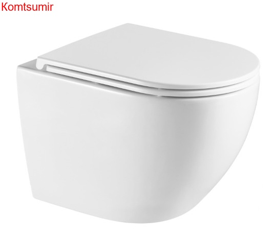 Унитаз подвесной Azario Navio 540x365x425 безободковый в комплекте с сиденьем микролифт (AZ-0074)