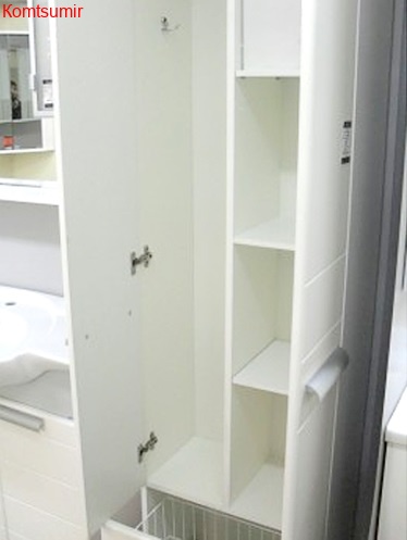 Пенал напольный AQUATON Альтаир с бельевой корзиной, белый (1A041803AR010)