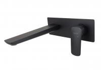 Смеситель для раковины настенный AQUATEK (внешняя и скрытая часть), матовый черный AQ1013MB ВЕГА