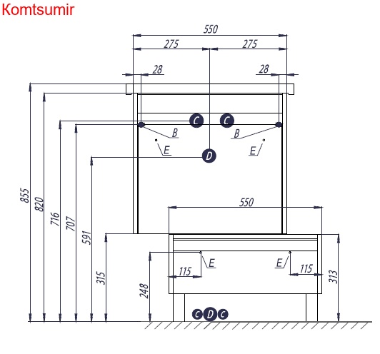 Тумба под раковину AQUATON Капри 60 подвесная, темное дерево (1A230101KPDB0)